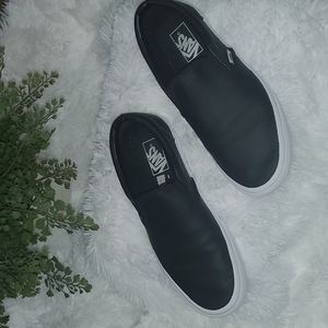 Van black slip ons womens Size 10
